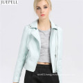 Women′s Leather Short PU Jacket Paragraph Autumn Bubble Women PU Leather Folder Jacket